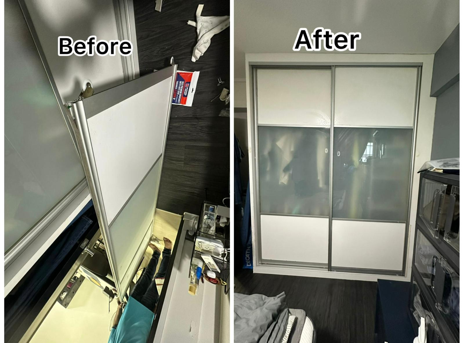 Sliding Wardrobe Door Installation & Repair Service in Singapore | Tasfia Engineering & Construction Pte Ltd